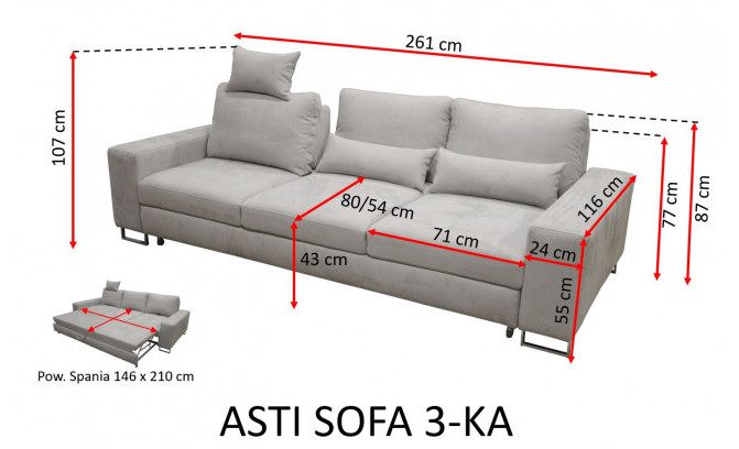 Dīvāns ASTI 3R